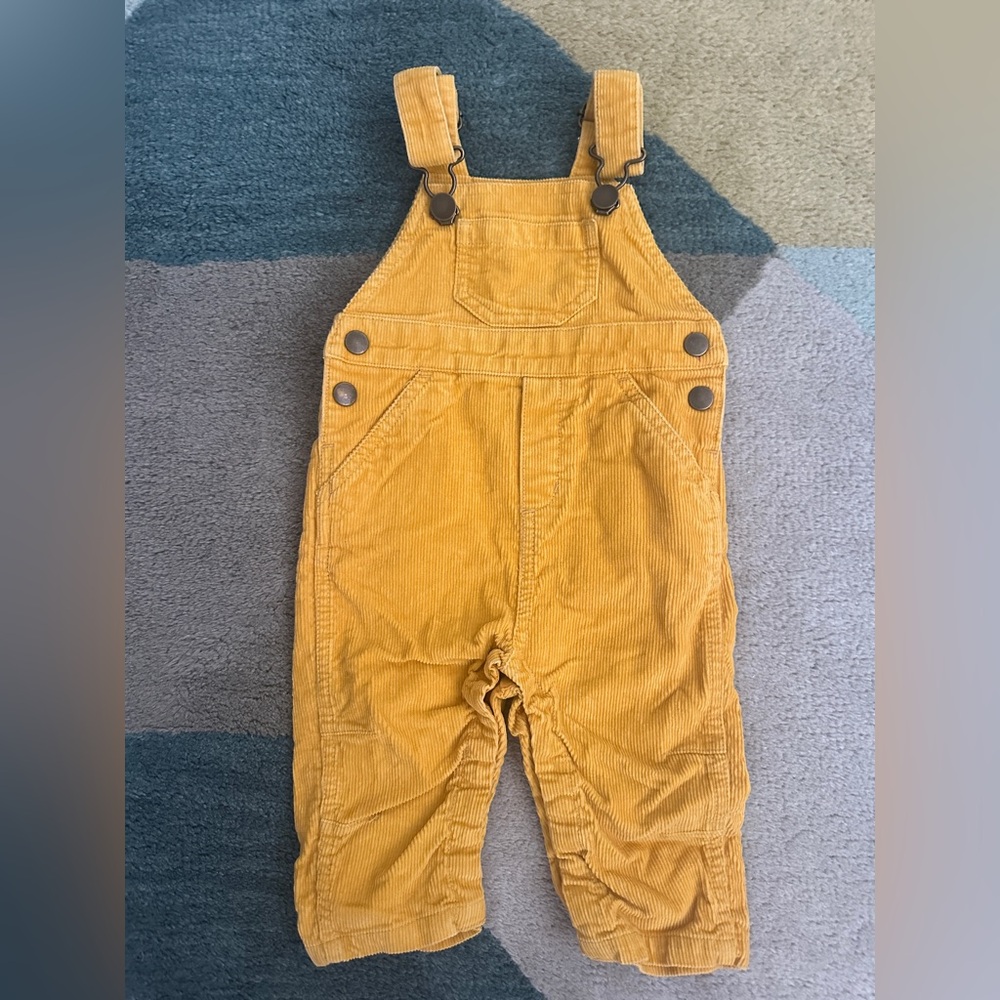 Hanna Andersson Mustard Corduroy Overalls